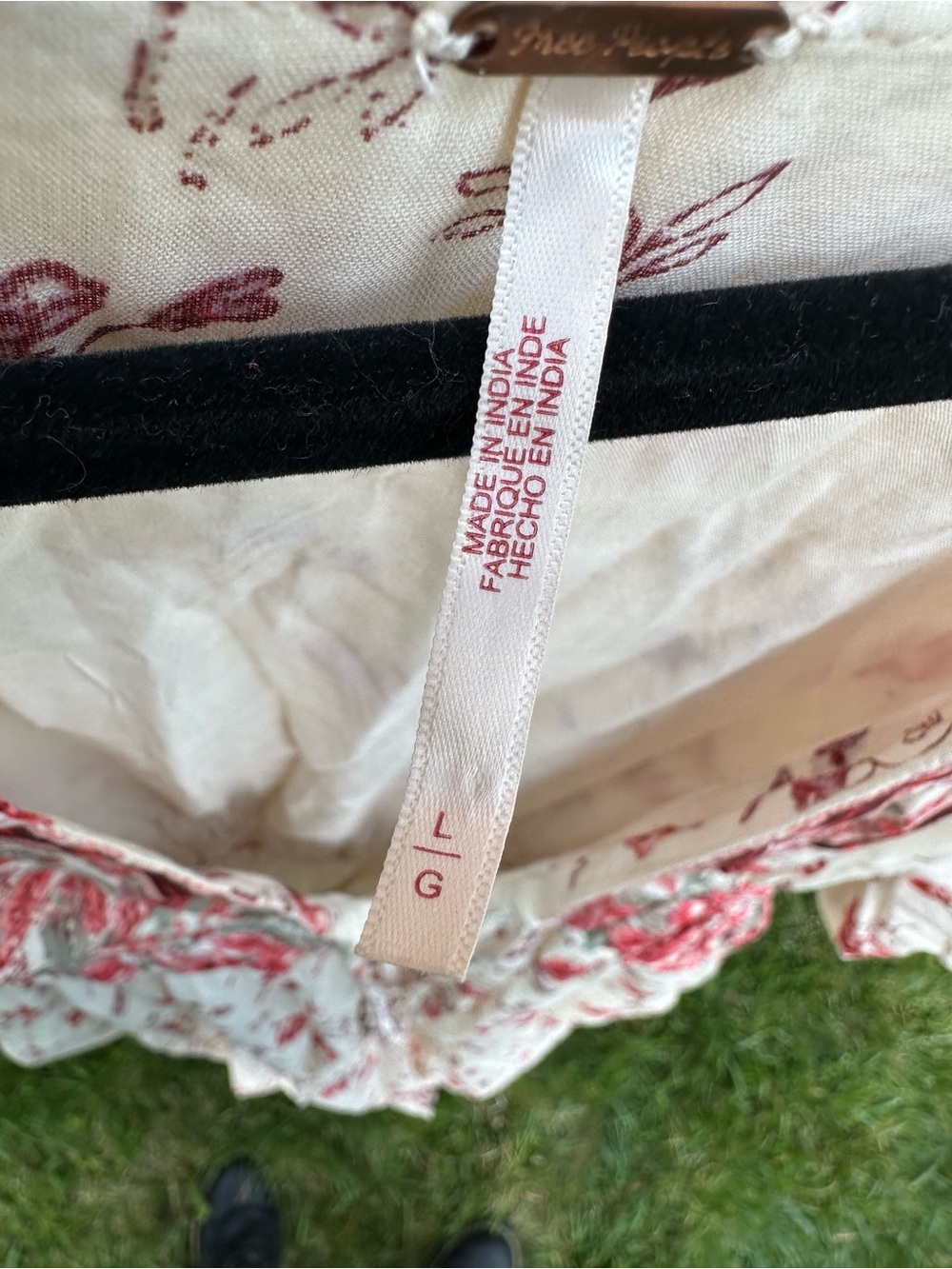 Free People Cream Maxi Dress with Pink Floral Print - Picture 4 of 7